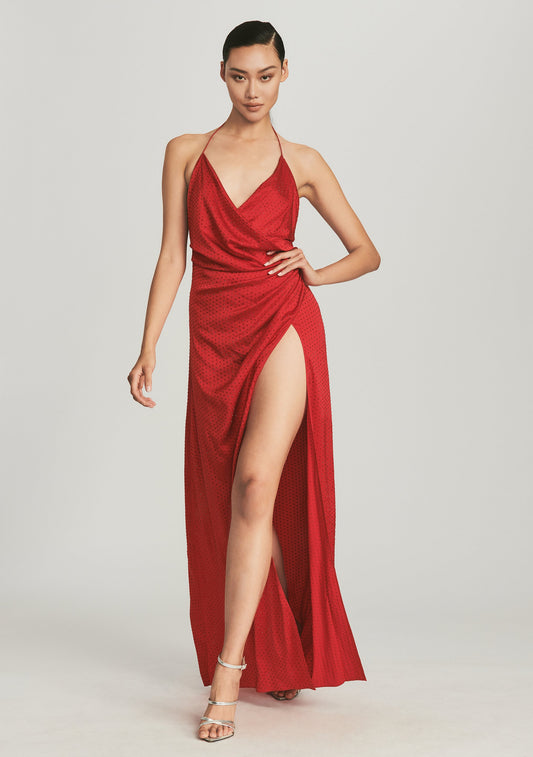 Ceres Embellished Silk Dress