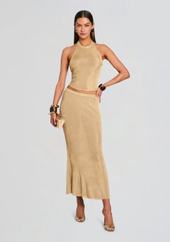 Harmony Metallic Knit Skirt