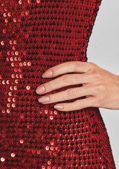Alexa Sequin Crochet Dress