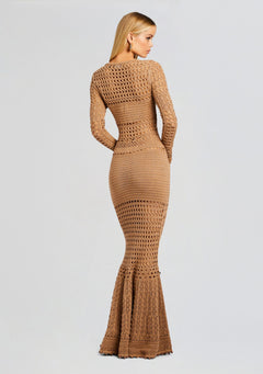 Sereno Metallic Crochet Dress