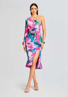 Vesa One Shoulder Midi Dress