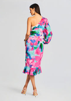 Vesa One Shoulder Midi Dress