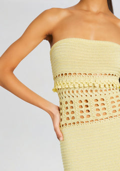 Caroline Metallic Crochet Dress