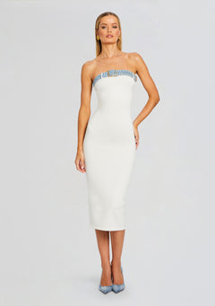 Blanche Knit Denim Dress