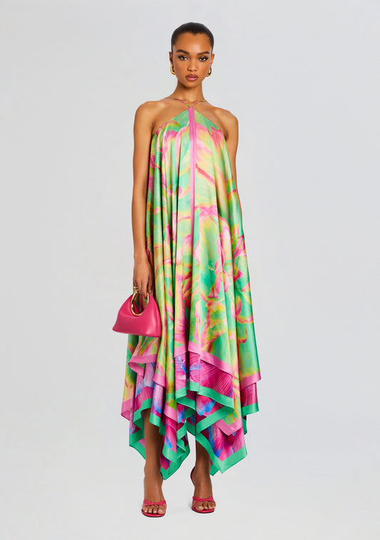 Sangria Silk Dress
