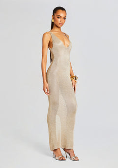 Metallic Knit Dress