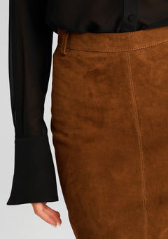 Marcella Suede Leather Skirt