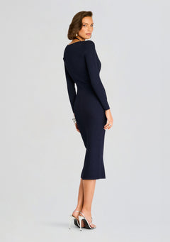 Odelia Metallic Knit Dress