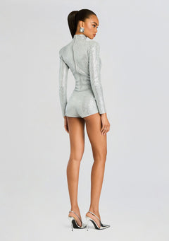 Auburn Embellished Knit Romper