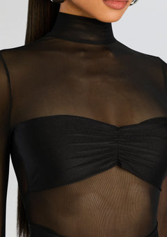 Brietta Bandeau Mesh Catsuit