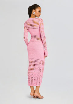 Airie Metallic Crochet Dress