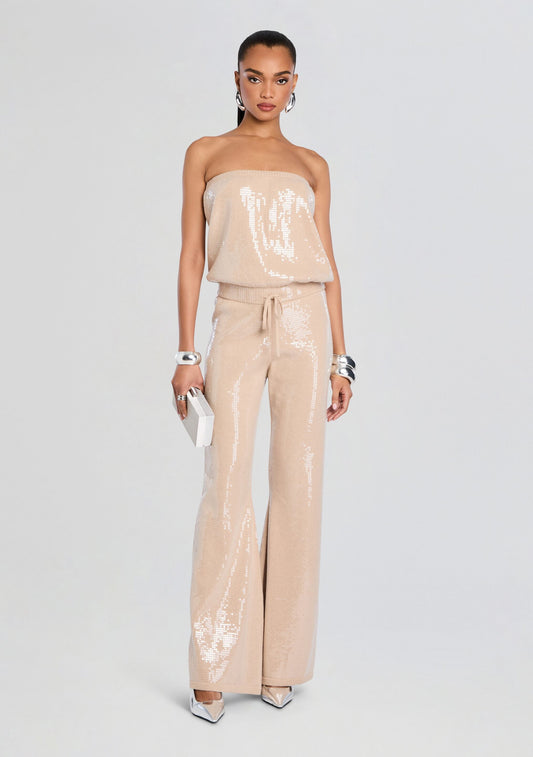Allie Sequin Knit Jumpsuit