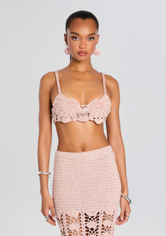 Bellini Metallic Crochet Top