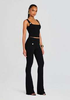 Aloe Metallic Rib Knit Top