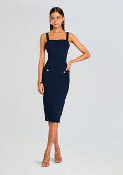 Kins Metallic Rib Knit Dress
