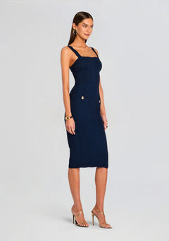 Kins Metallic Rib Knit Dress