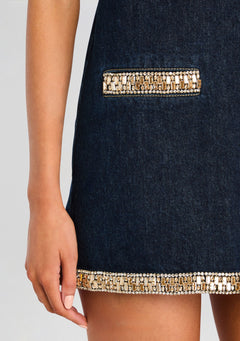 Dorte Denim Embellished Dress