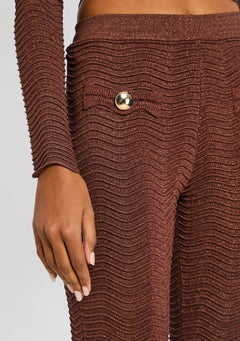 Joliet Metallic Rib Knit Pant