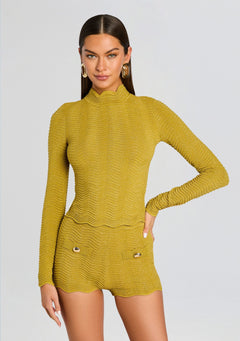 Prissy Metallic Knit Top