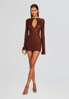 Emeri Metallic Knit Mini Dress