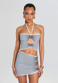Brea Metallic Knit Top