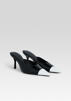 Allegra Leather Kitten Mule