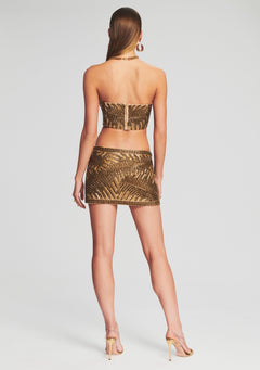 Tellow Sequin Skirt