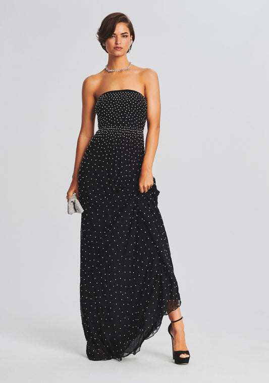 Masie Embellished Chiffon Dress