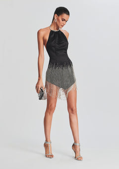 Eos Embellished Fringe Dress