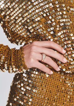 Lucia Sequin Crochet Dress