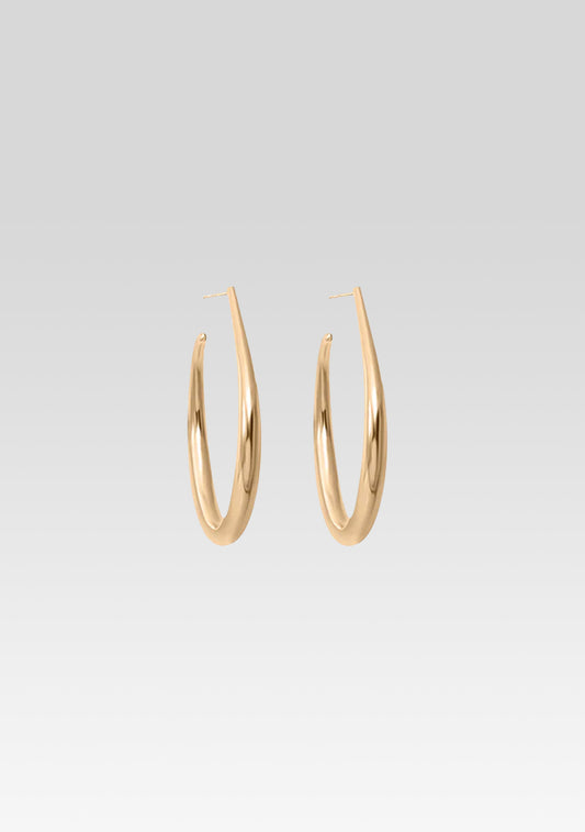 Small Moon Hoop Earrings