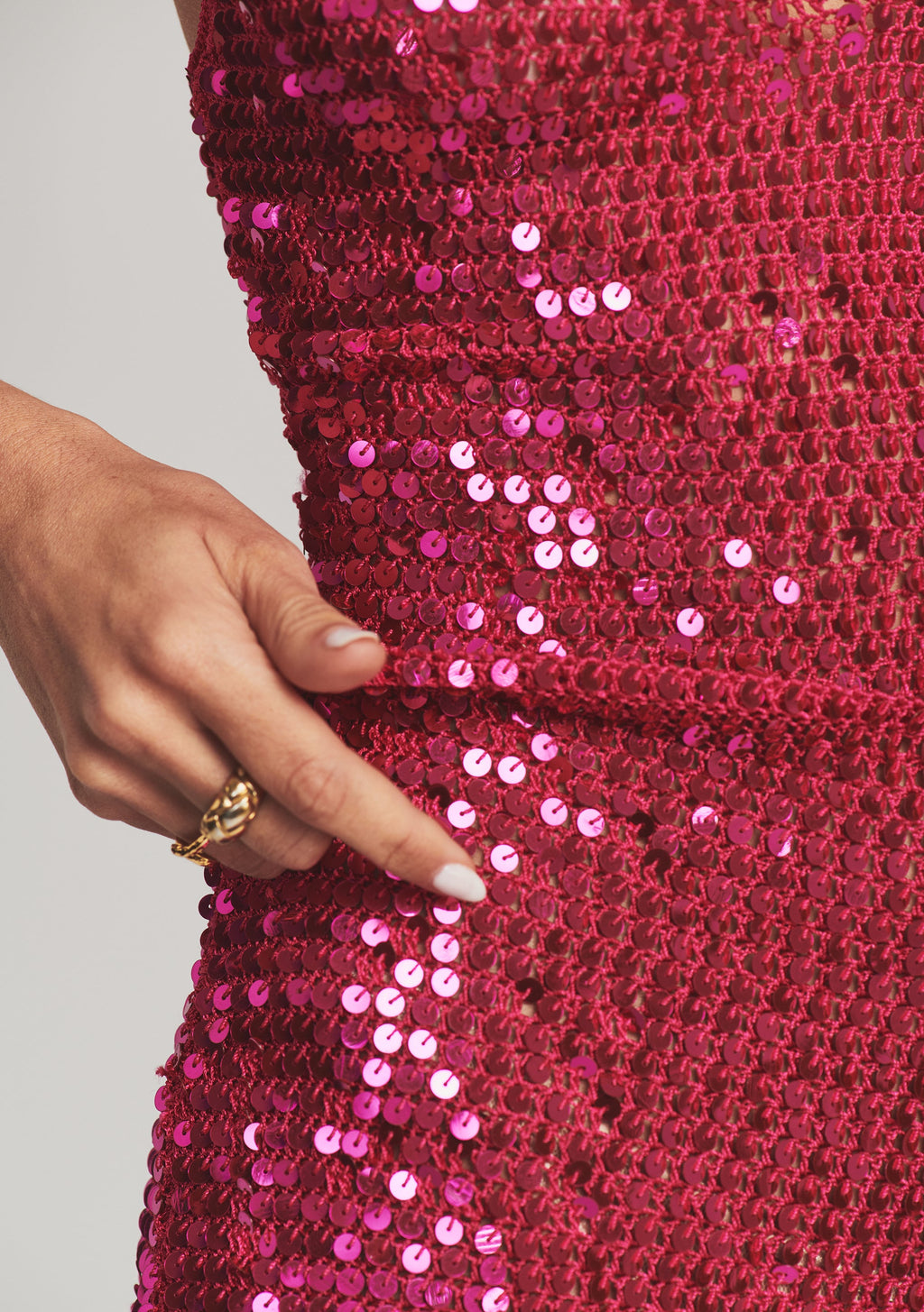 Elliana Sequin Crochet Dress