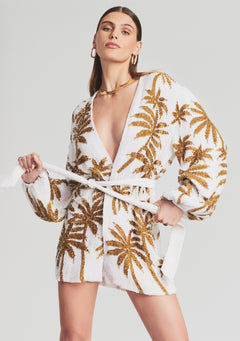Gabrielle Sequin Palm Robe