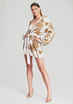 Gabrielle Sequin Palm Robe