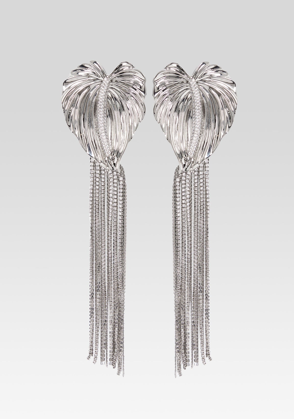 Anthurium Drop Crystal Earring