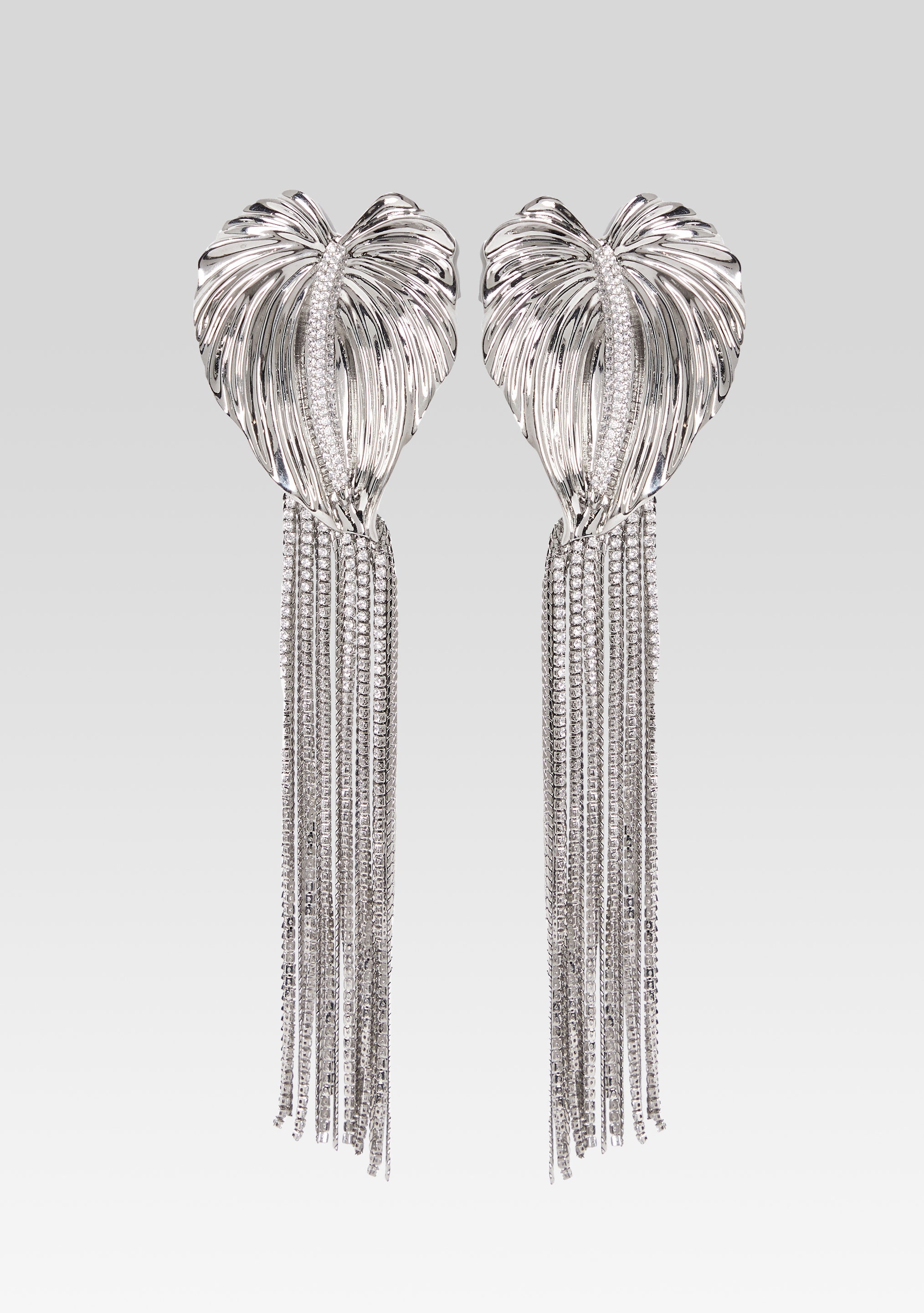 Anthurium Drop Crystal Earring