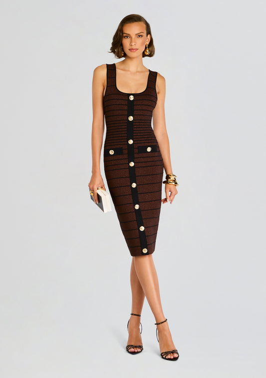 Weyla Metallic Knit Dress