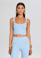Aloe Metallic Rib Knit Top