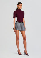 Darlene Metallic Knit Skirt