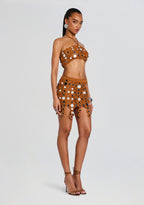 Clarie Metallic Crochet Skirt