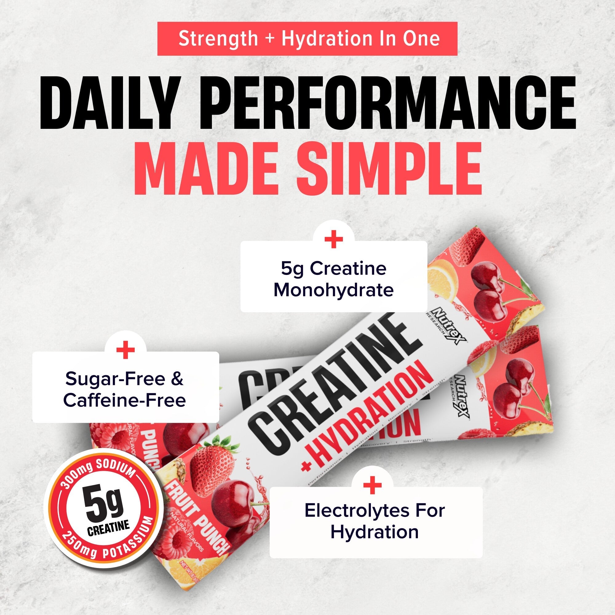 Creatine + Hydration Stick Packs