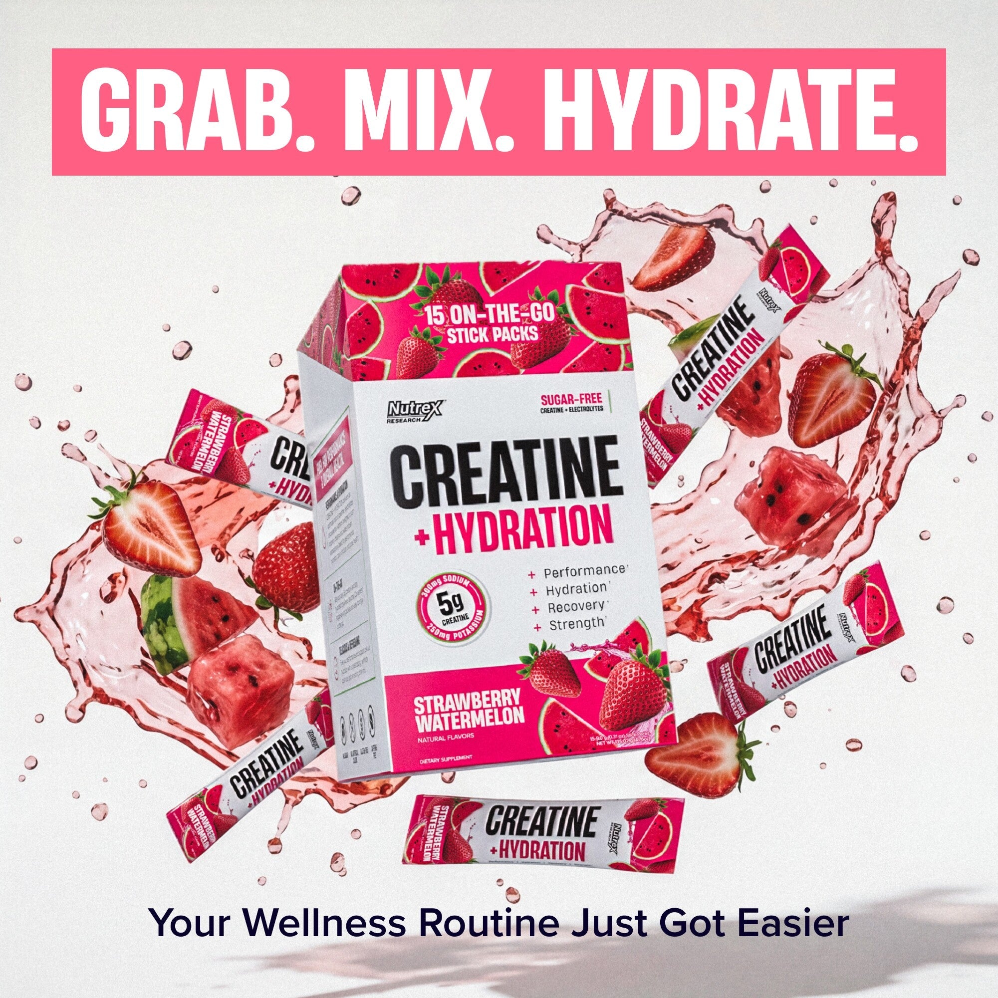 Creatine + Hydration Stick Packs