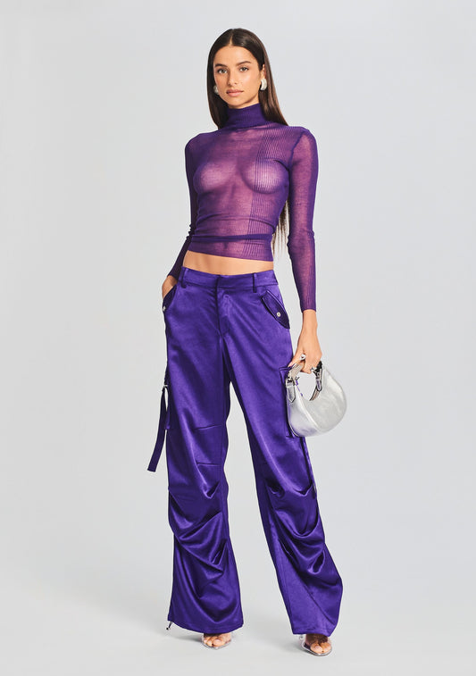 Lai Satin Cargo Pant
