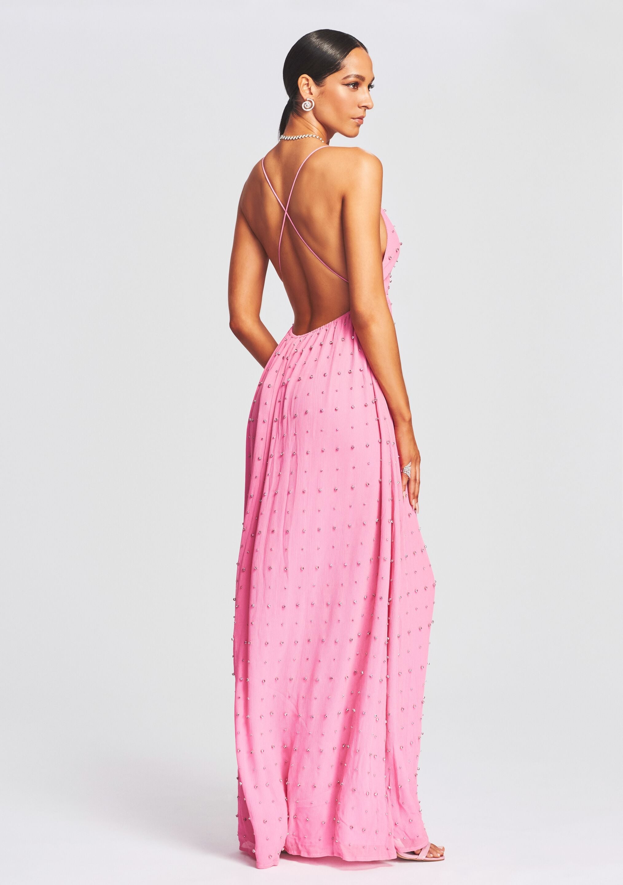 Zadie Embellished Silk Chiffon Dress