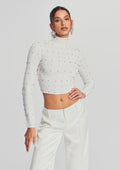 Brooks Embellished Chiffon Top