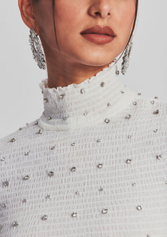 Brooks Embellished Chiffon Top