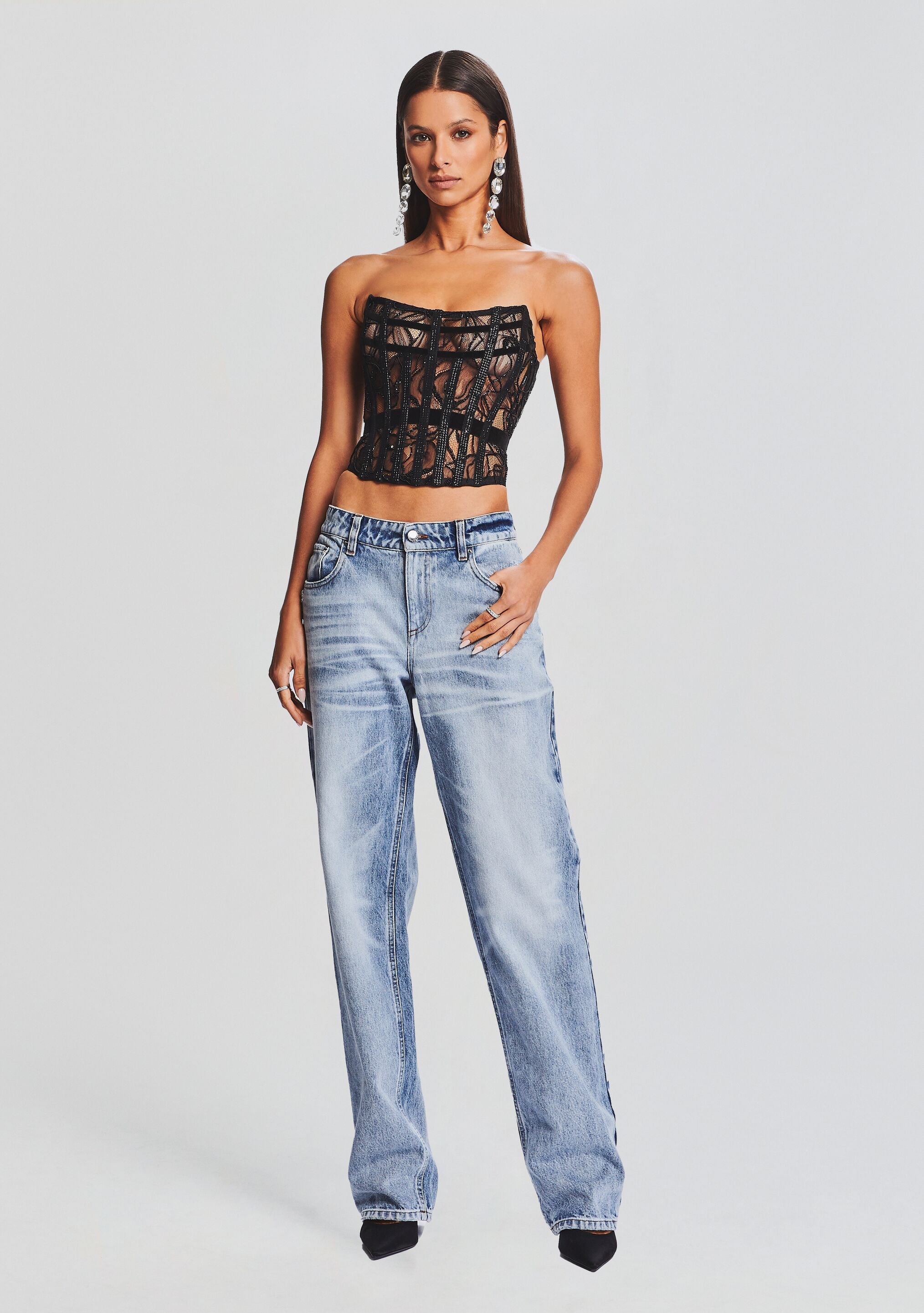 Bayley Embellished Lace Top