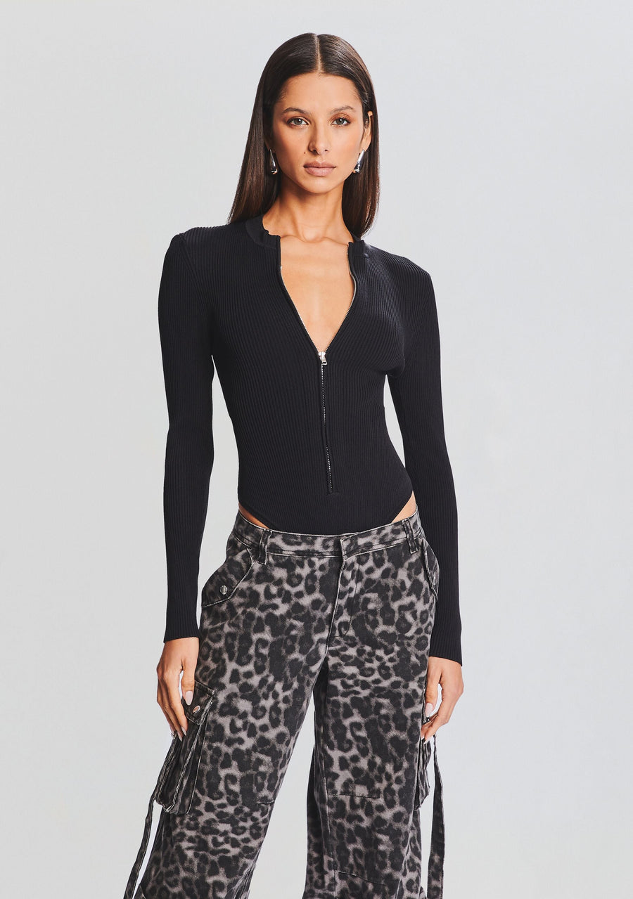 Geo Rib Knit Bodysuit