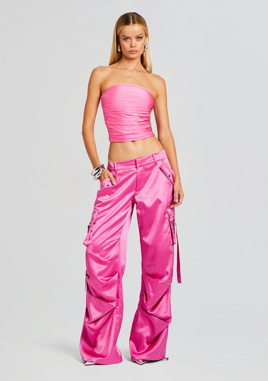 Lai Satin Cargo Pant