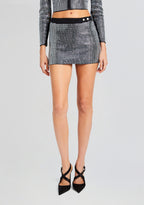 Delta Embellished Knit Skirt